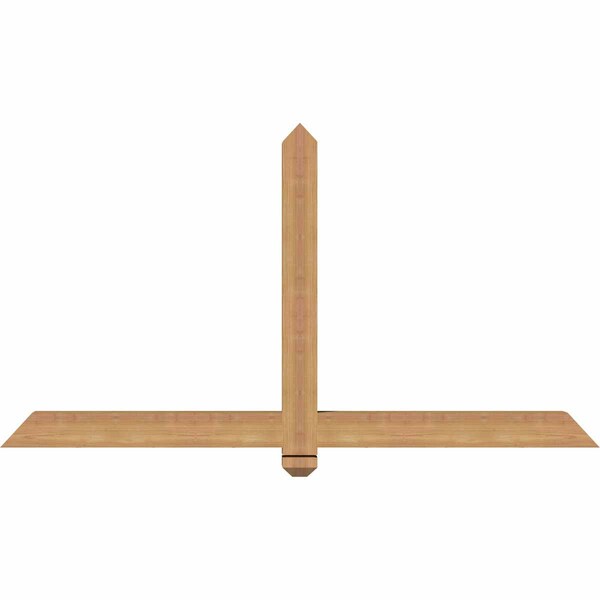 Ekena Millwork Eugene Smooth Timber Gable Bracket, Western Red Cedar, 60"W x 32"H x 3 1/2"D x 3 1/2"F, 13/12 Pitch GBW060X32X0404EUG00SWR - main